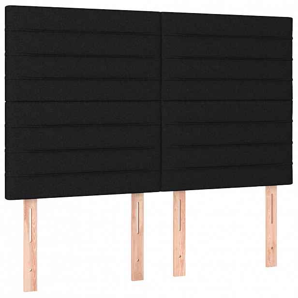 vidaXL Čelo postele černé 144x5x118/128 cm látkové