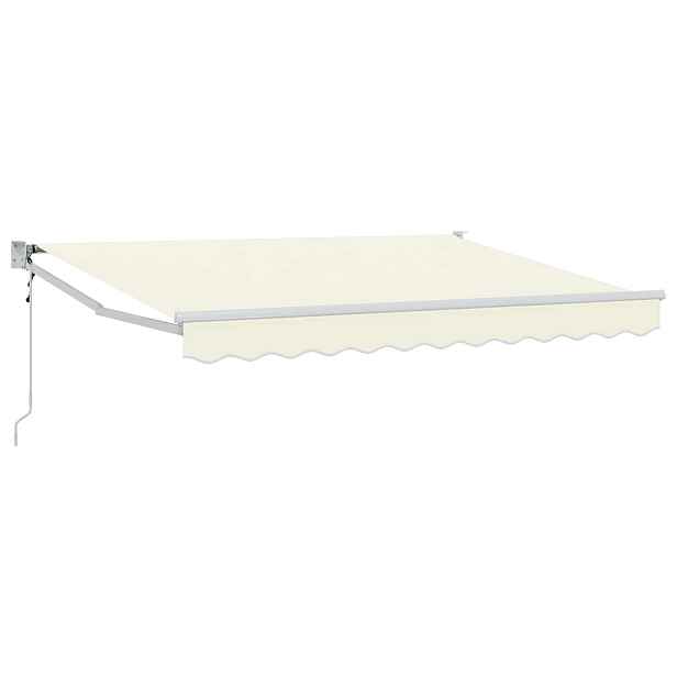 vidaXL Stahovací markýza Krémová 2,5 x 2 m Polyester a kov