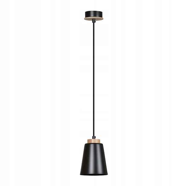 Závěsná lampa bodová černá dřevěná nad stůl ostrovní bar Emibig
