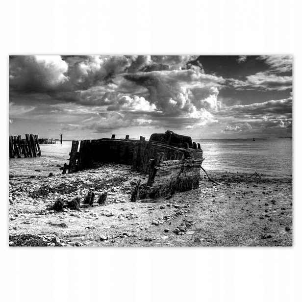 Plakáty 200x135 Černobílá fotografie lodí