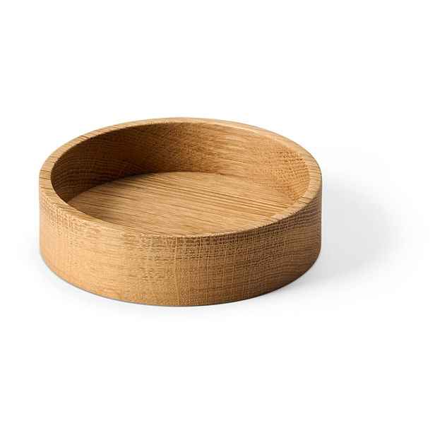 Dekorativní dřevěný úložný box v přírodní barvě ø 11x3 cm Circle S – LIND DNA