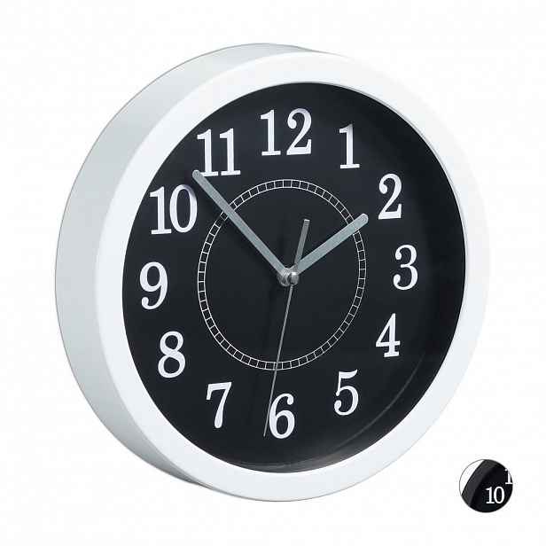 Relaxdays HODINY Bílé nástěnné kulaté 20 cm