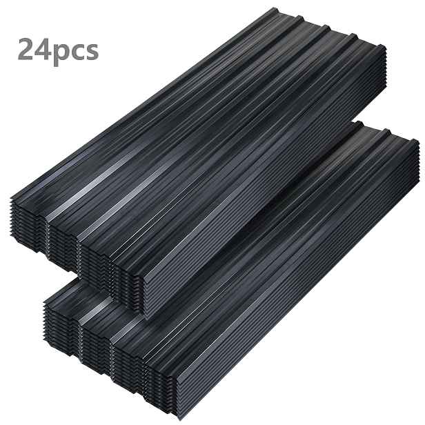 TEMU 24 ks Střešní plech 14 M² Lichoběžníkový plech 129X46Cm Vlnité střešní plechy Dočasný odnímatelný pozinkovaný vlnitý plech 0.25Mm Silné kovové