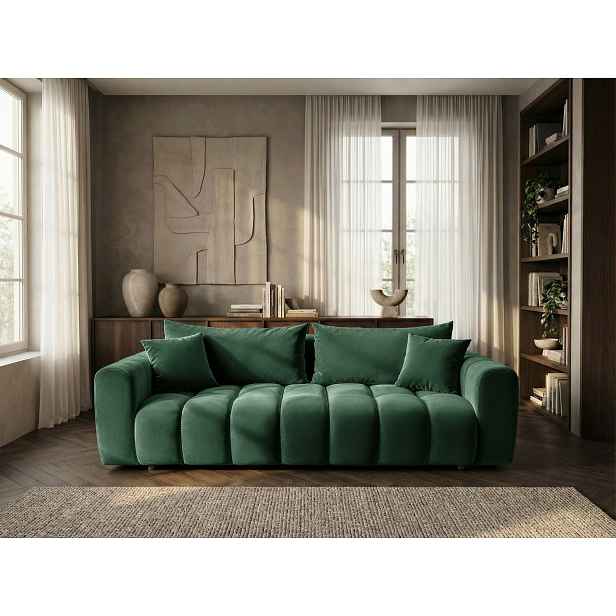 Vícemístná pohovka ZALRIS - láhvově zelená
