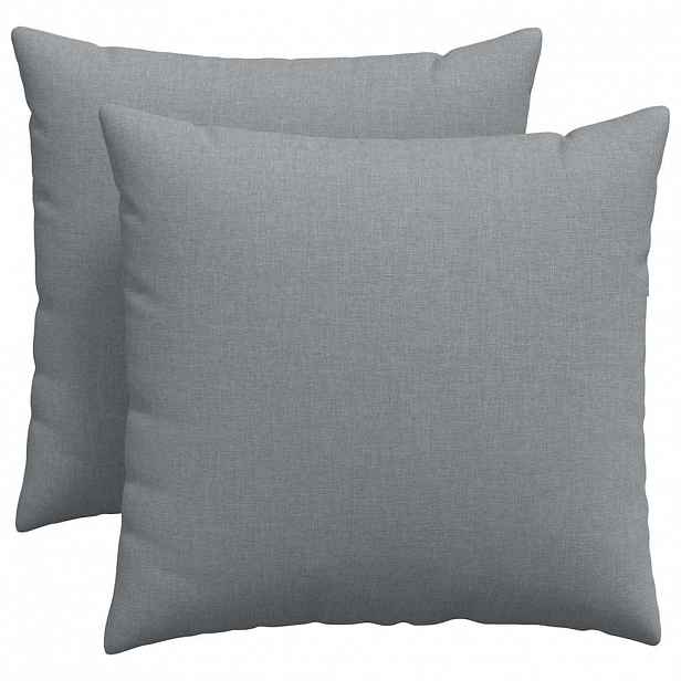 vidaXL Pohovkové polštáře 2 ks textil Světle šedá 50 x 50 cm