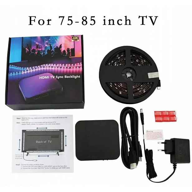 ProRock Led páska pro televizor Hdmi 2.0 (bez aplikace Smart Life) 75-85"