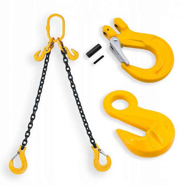 Řetězový závěs 2C 4,25T 2,5 m, hák zkrácený, Atest