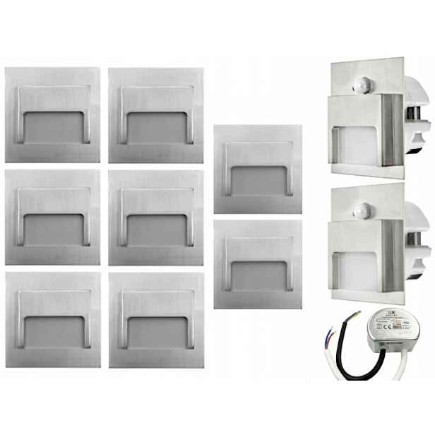 Sada schodišťových svítidel Halogen Led 10x senzor