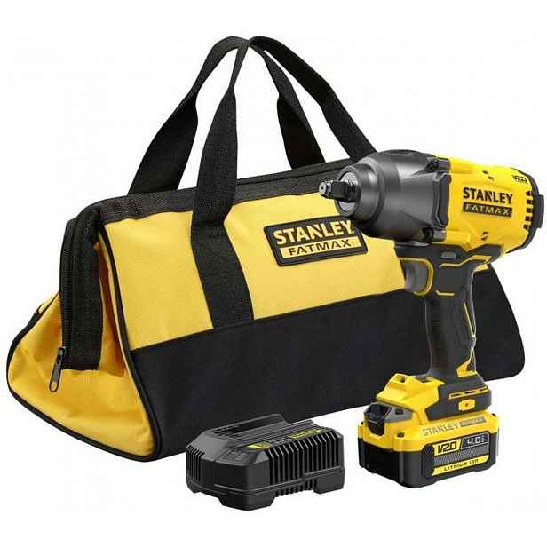 Stanley - 18V AKU rázový utahovák, 1x aku 4,0 Ah Li-Ion, nabíječka SFMCF940M1-QW