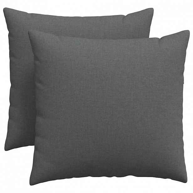 vidaXL Pohovkové polštáře 2 ks textil Tmavě šedá 50 x 50 cm