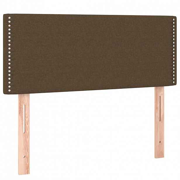 vidaXL Čelo postele tmavě hnědé 100x5x78/88 cm textil