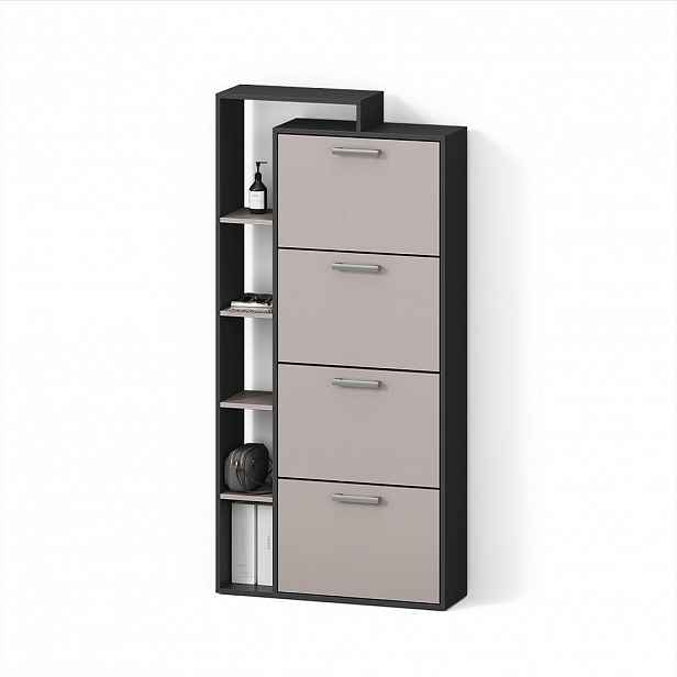 Livinity® BOTNÍK Ortello Antracitová/béžová 80 x 166.1 cm se 4 přihrádkami