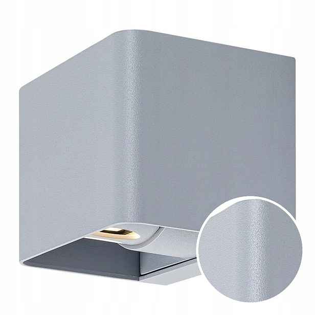 Nástěnná nástěnná lampa Šedá Led 10W Teplá bílá IP54 Hallstatt Rabalux