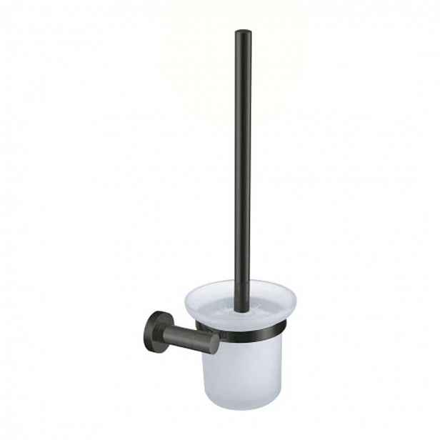 OMNIRES Modern Project - WC štětka nástěnná s držákem, mléčné sklo/kartáčovaný grafit MP60620GR
