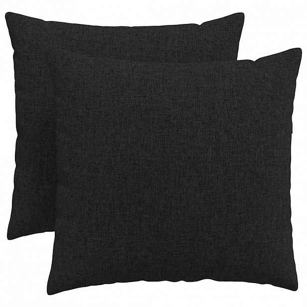 vidaXL Pohovkové polštáře 2 ks textil Černá 50 x 50 cm