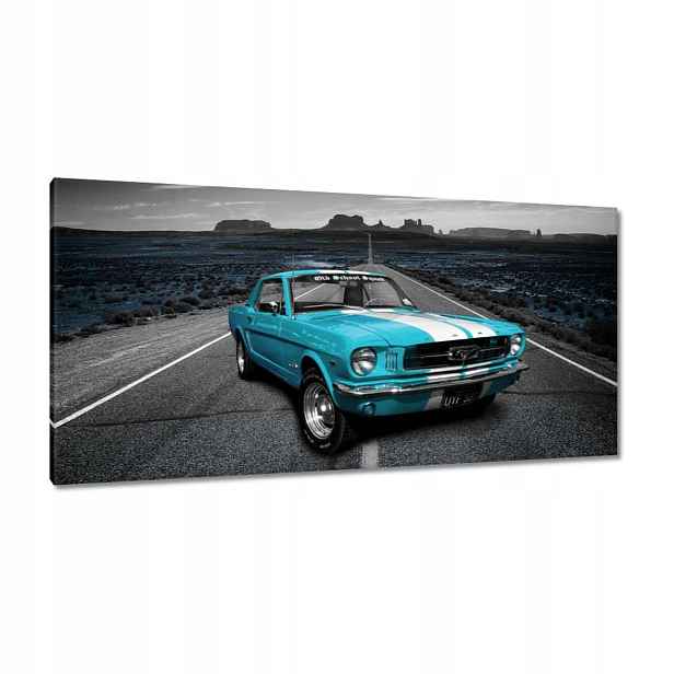 Obrazy 115x55 Modrý Ford Mustang