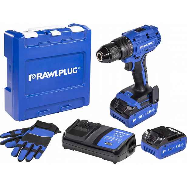Rawlplug Aku Vrtačka 70Nm 18V Nabíječka Kufr Akumulátor x2