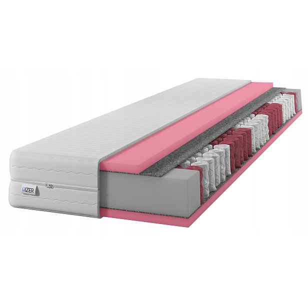 Matrace 90x190 taštičková pružinová 21cm 7zónová Hr pěna oboustranná H3