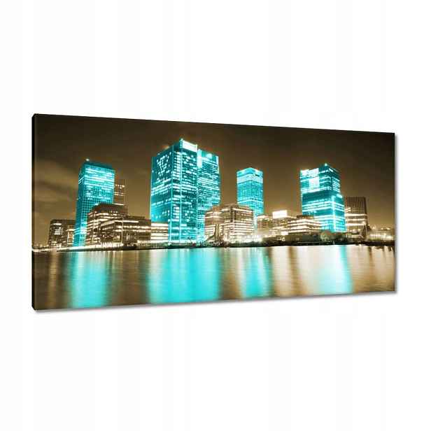 Obrazy 115x55 Modré mrakodrapy Londýn