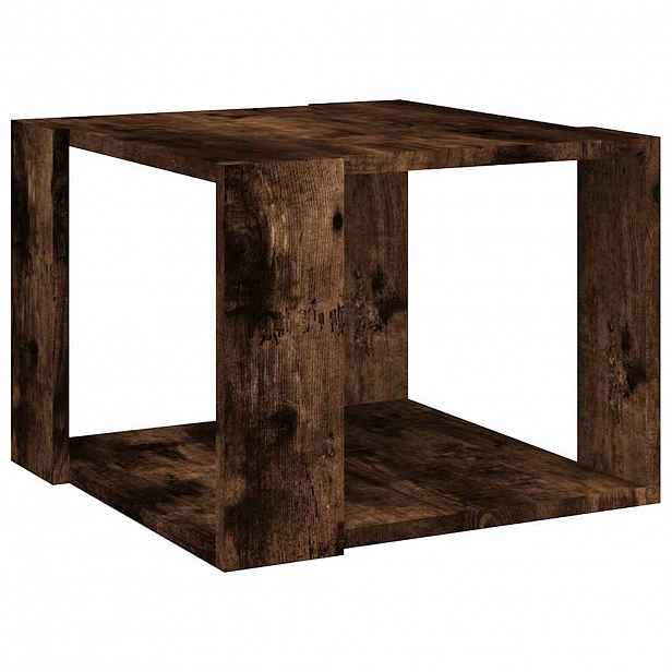 vidaXL Konferenční stolek kouřový dub 40 x 40 x 30 cm kompozitní dřevo