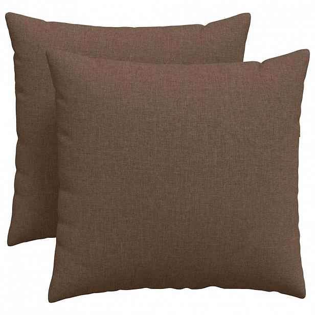 vidaXL Pohovkové polštáře 2 ks textil Hnědá 50 x 50 cm