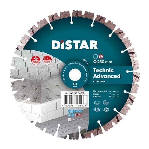 Diamantový kotouč Distar Technic Advanced pro řezání betonu o průměru 230 mm