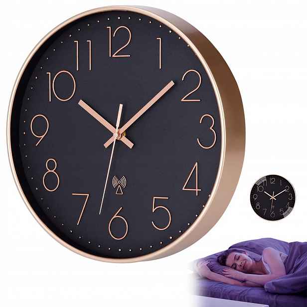 Elegantní nástěnné hodiny 30 mm s Led displejem, tiché a ekologické
