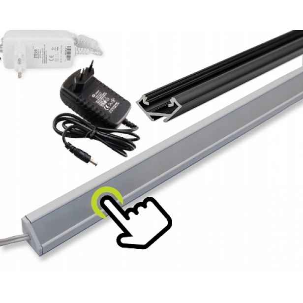 Led podskříňková lampa Úhlová 100 cm Dotyková Regulace