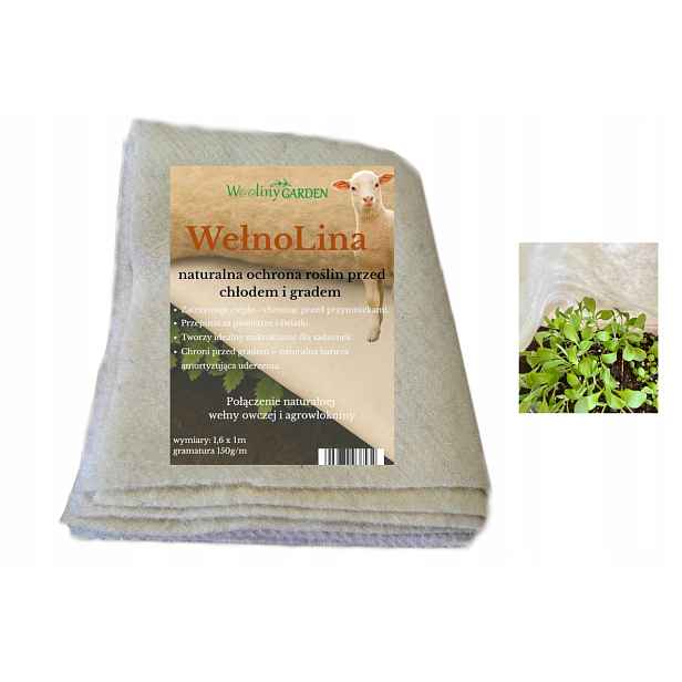 Vlněná vlněná agrotextilie zimní rohož 150g 1,6x4 m