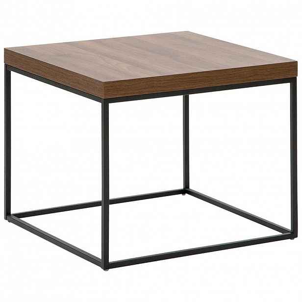 Beliani PŘÍSTAVNÝ STOLEK tmavší Odstín dřeva/černý 60/60/50 cm Delano