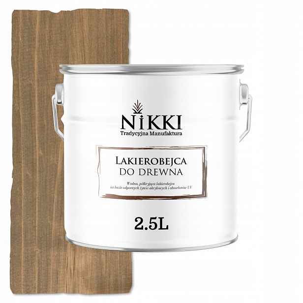 Lakovačka Na Dřevo 3V1 Extra Lazura Hnědá Šedá Polomatná 2.5 L Uv Ochrana