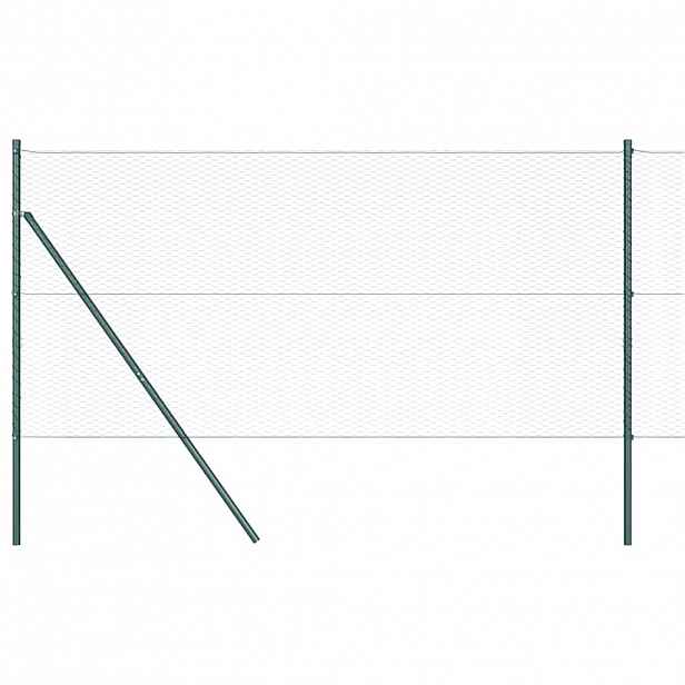 vidaXL Hexagonální kotvení plotu 100 x 1,5 m Ocel potažená PVC Zelená