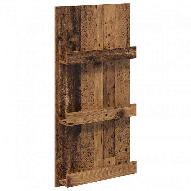 vidaXL Regál na časopisy Staré dřevo 51 x 11 x 102 cm Kompozitní dřevo