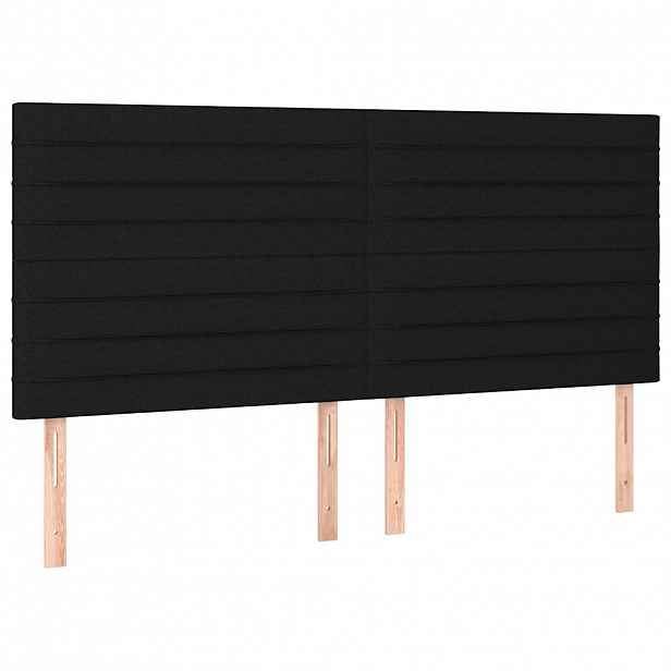 vidaXL Čelo postele černé 160x5x118/128 cm látkové