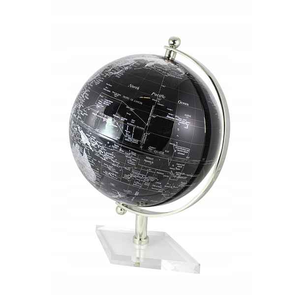 Globus černý poniklovaná mosaz Ø: 44 cm