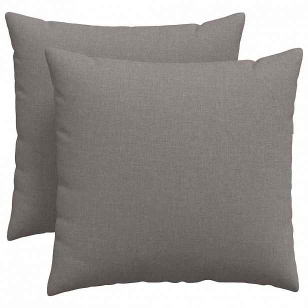 vidaXL Pohovkové polštáře 2 ks textil Taupe 50 x 50 cm