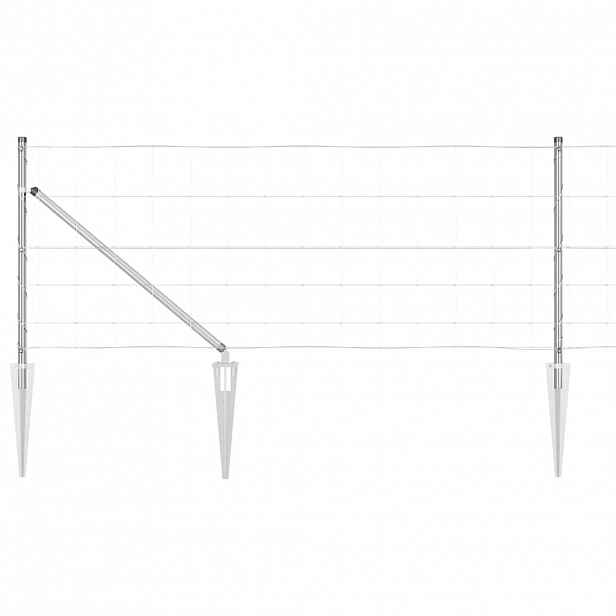 vidaXL Svařované drátěné ploty s hroty 100 x 0,8 m Pozinkovaná ocel