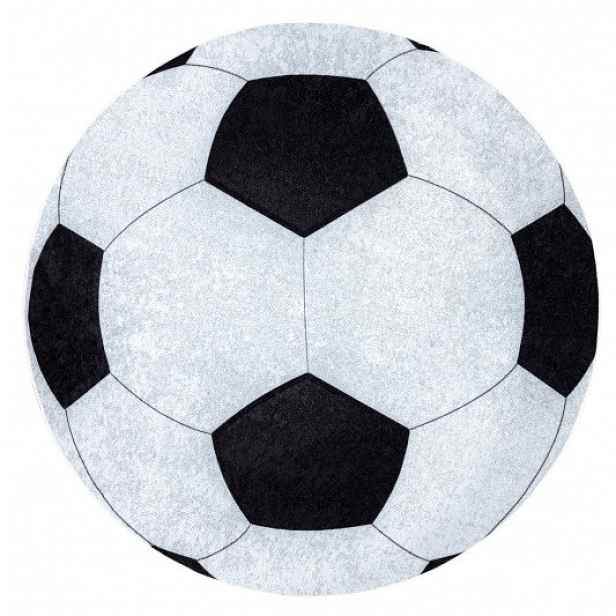 Dětský kusový koberec Junior 51553.802 Football, 160x160 (průměr) kruh, vícebarevná, dětský pokoj, Dywany Łuszczów