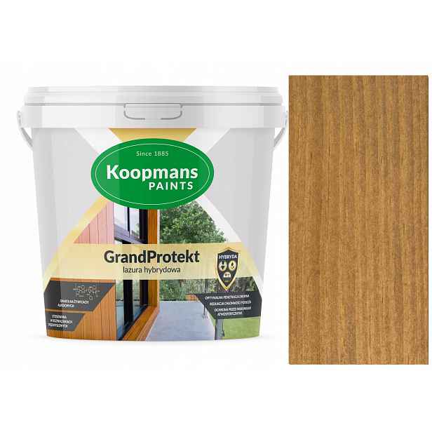 Koopmans GrandProtekt Hybridní Lazura Na Dřevo 3L Dub Blatný 910