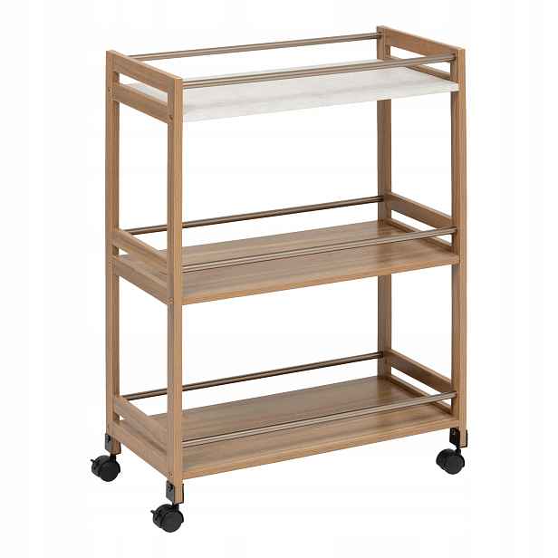 Mobilní kuchyňský vozík Come, 3 úrovně, 80 cm