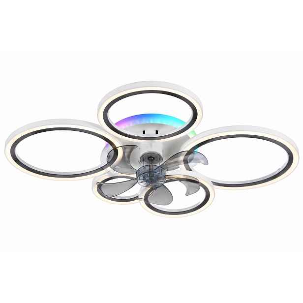 stropní svítidlo Led s ventilátorem RGB079 77W 96 cm Rgb Dálkový Ovladač 3000-6500K