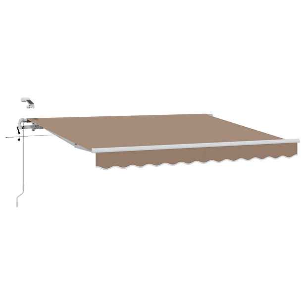 vidaXL Stahovací markýza Taupe 500 × 300 cm Polyester