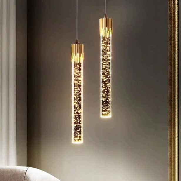 Zlaté Křišťálové Rampouchy Led Lampa Glamour Křišťál