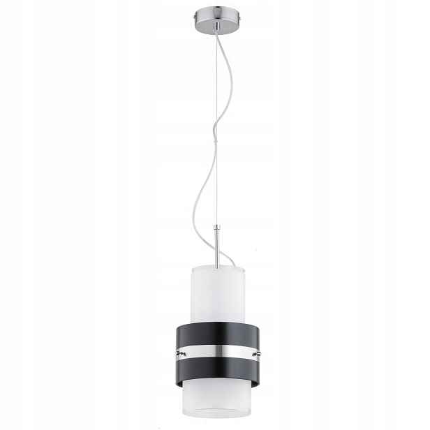 Alfa Tri-star závěsná lampa černobílá, stříbrná, obruč E27