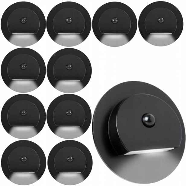 11 X Led Schodišťová Lampa Senzor Pohybu Soumraku Osvětlení Schodů
