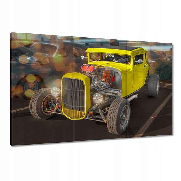 Obrazy 120x80 Žlutý Hot Rod