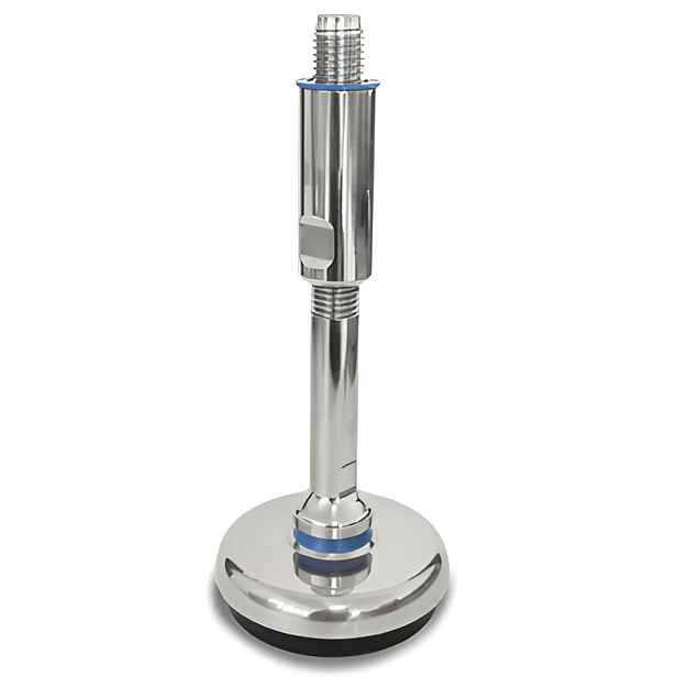 Nerezová hygienická patka Inox 80 mm M16 s gumovou podložkou