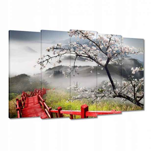 Obrazy 150x95 Červený most v Japonsku