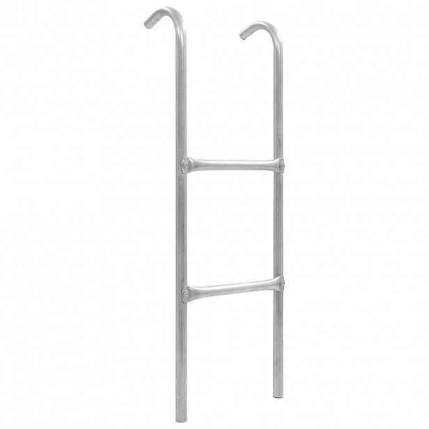 vidaXL 2stupínkový žebřík k trampolíně ocel stříbrný 102,6 cm