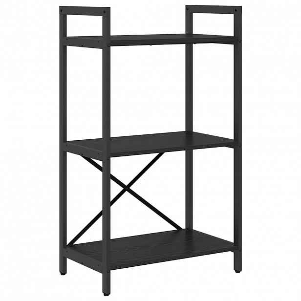 vidaXL Knihovna 3 úrovní 56 x 34 x 96 cm Kompozitní dřevo Černý dub